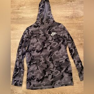 Nike Charcoal Camouflage top with hood